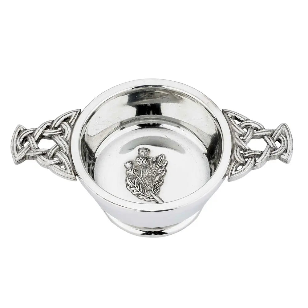Wentworth Pewter Small Claddagh Quaich - Whisky Tasting Bowl, Handmade In UK