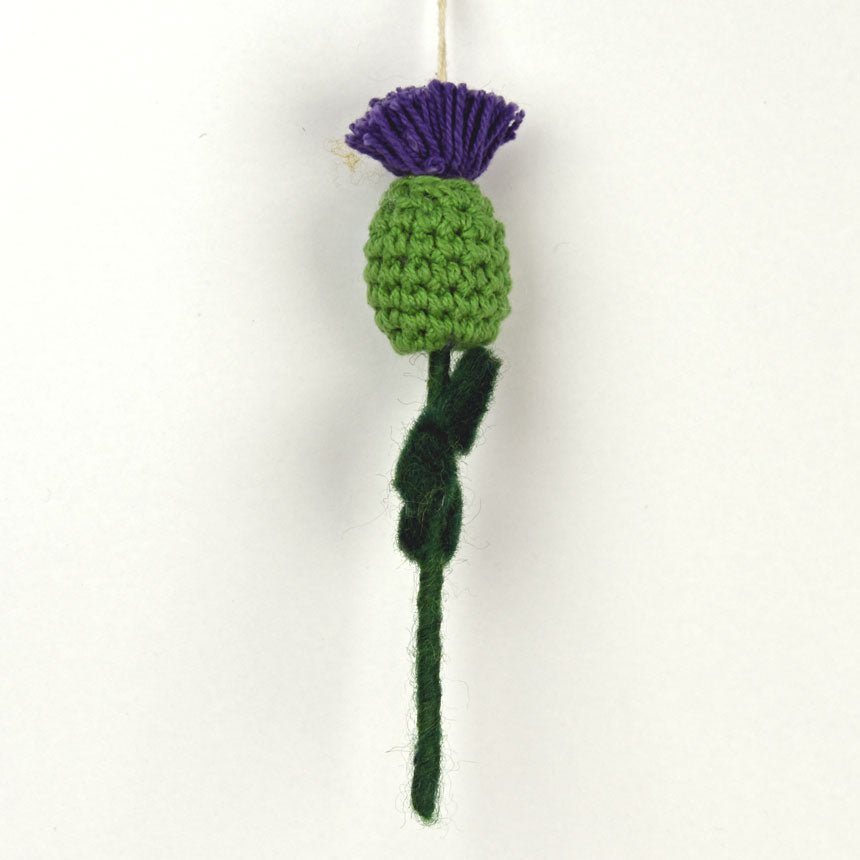 SALE Crocheted Thistle Ornament
