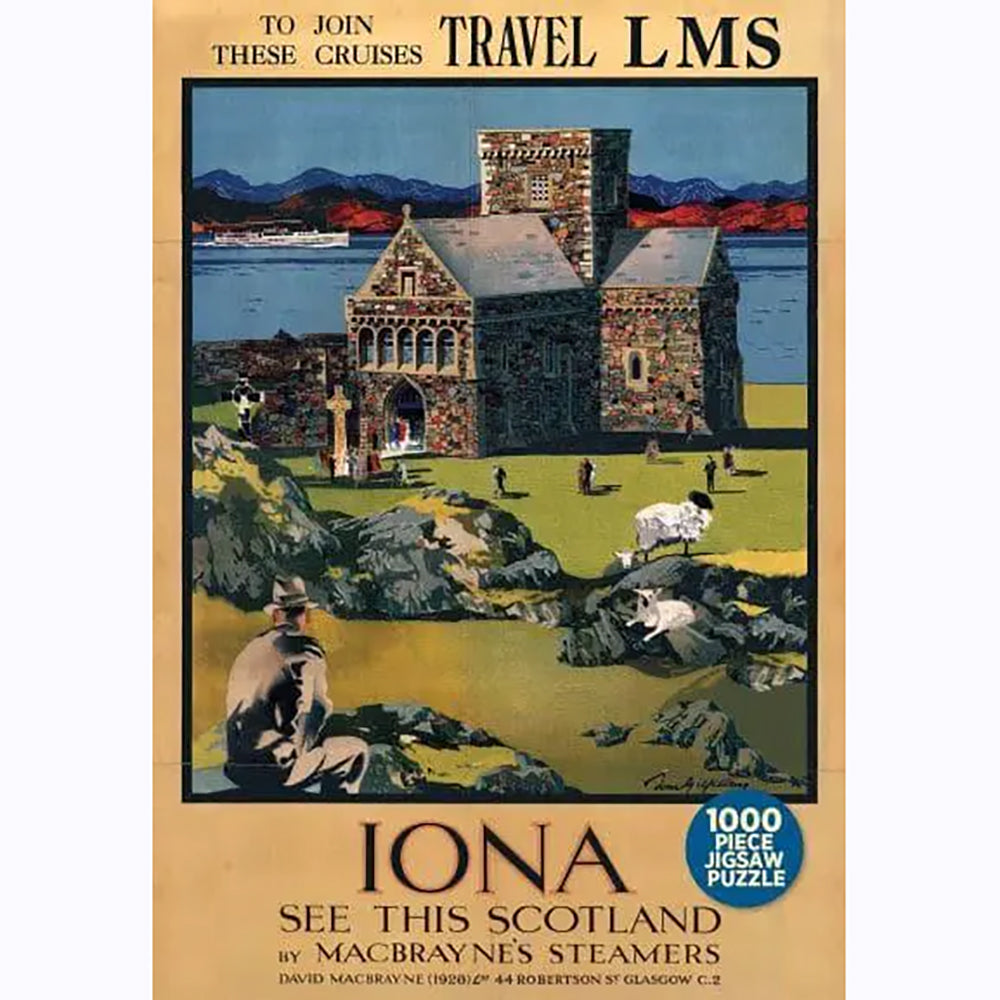 Iona Abbey travel poster puzzle