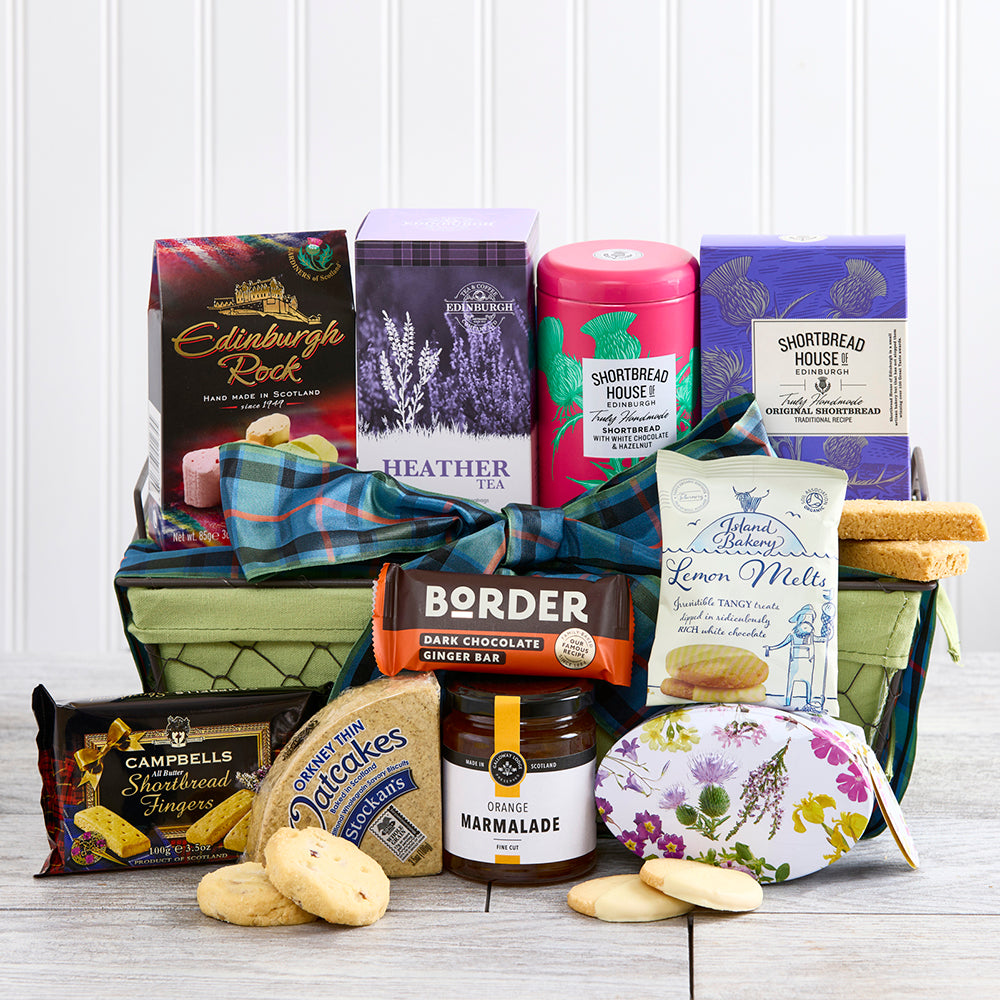 Scottish Springtime Gift basket with ten tasty treats