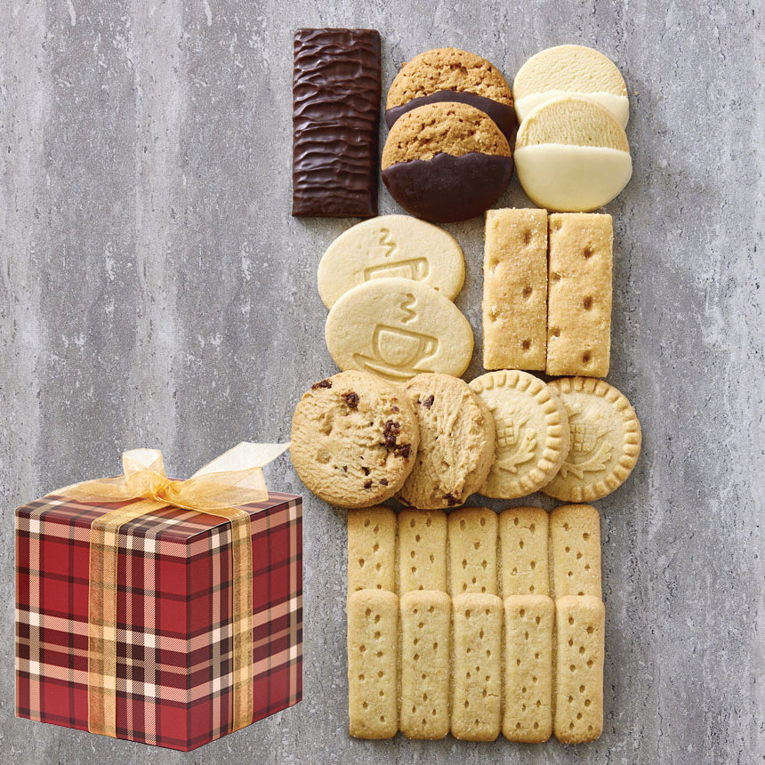 Shortbread Sampler Box - now in a plaid gift box