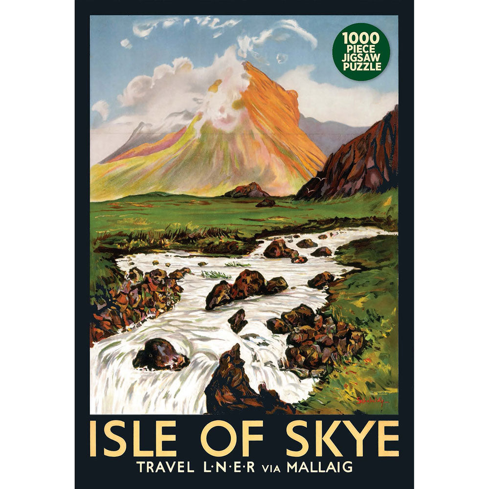 Isle of Skye colorful travel poster puzzle