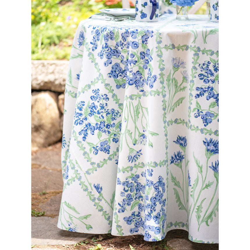 April Cornell Thistle Tablecloth 88 inch round - all cotton