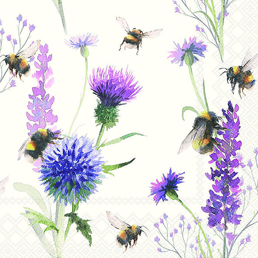 Thistle & Bumblebee Napkins pack of 20 Scottish Gourmet USA