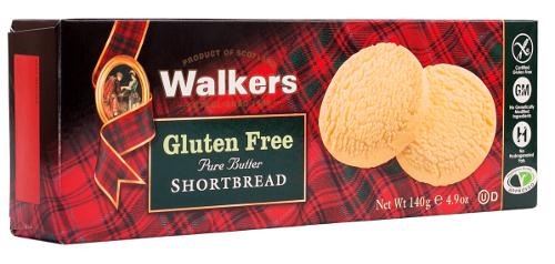 Walkers All Butter Gluten Free Shortbread cookies - box of nine