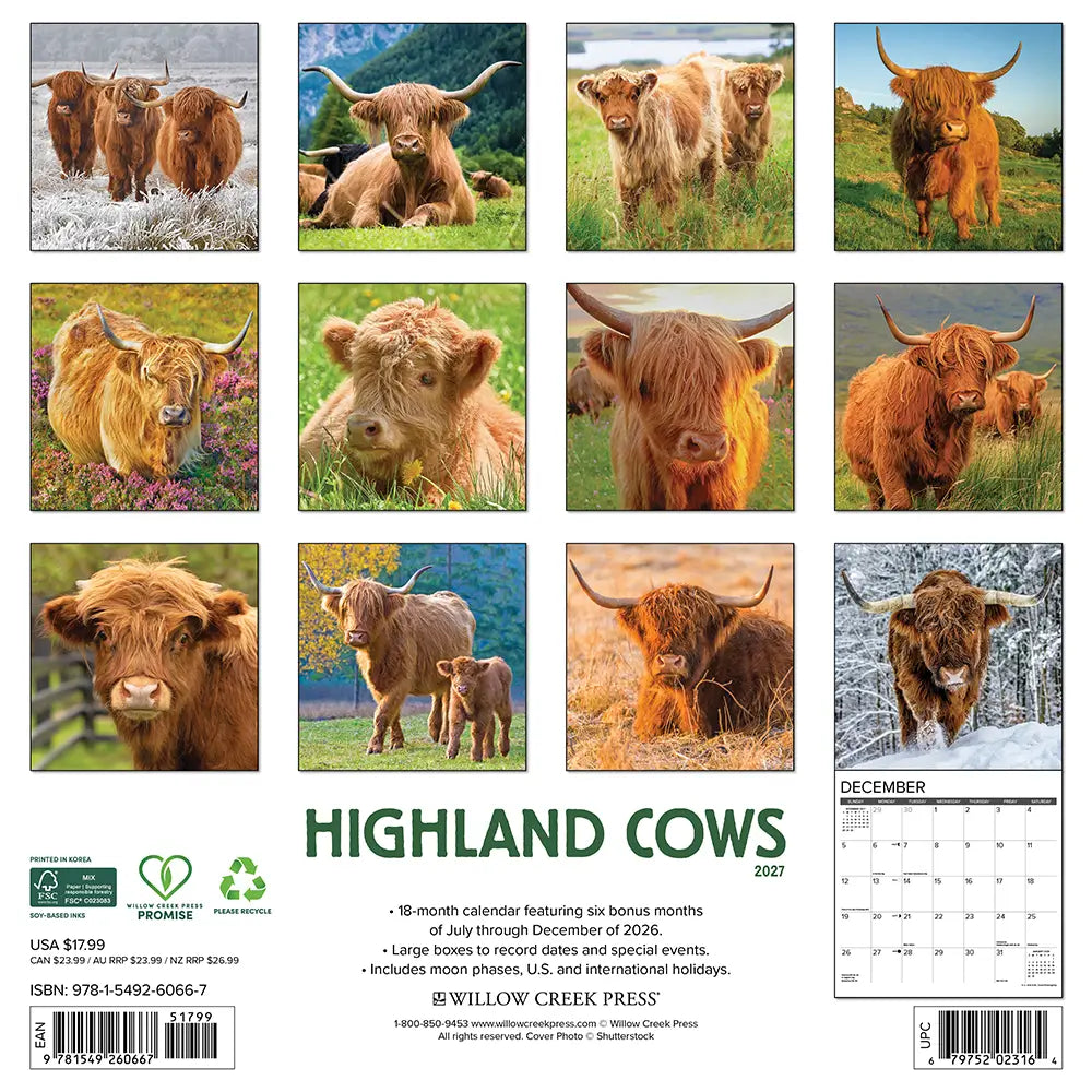 
                  
                    Highland Cows 2027 Wall Calendar
                  
                