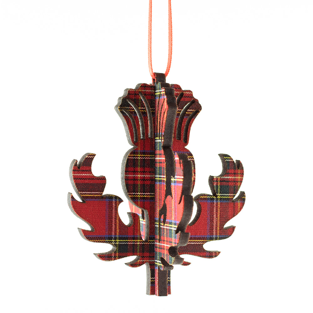 Tartan Thistle 3D ornament