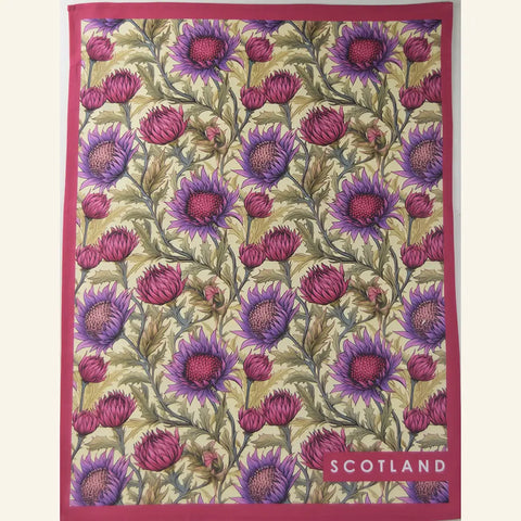 SALE Allover Thistle Scotland Teatowel