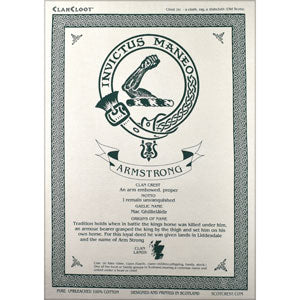 Armstrong Clan Teatowel |Scottish Gourmet USA