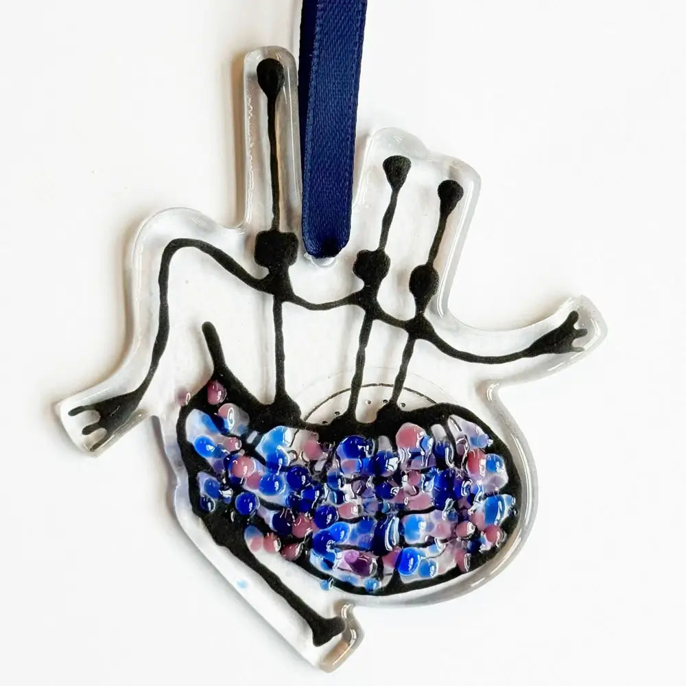 Fused Glass Bagpipe Ornament
