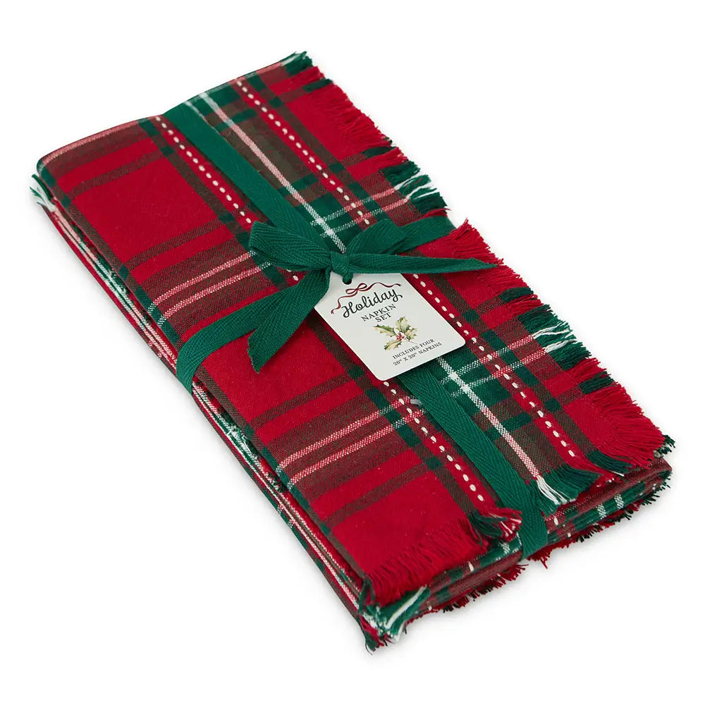 
                  
                    Holiday Red Plaid Napkins - set of four
                  
                