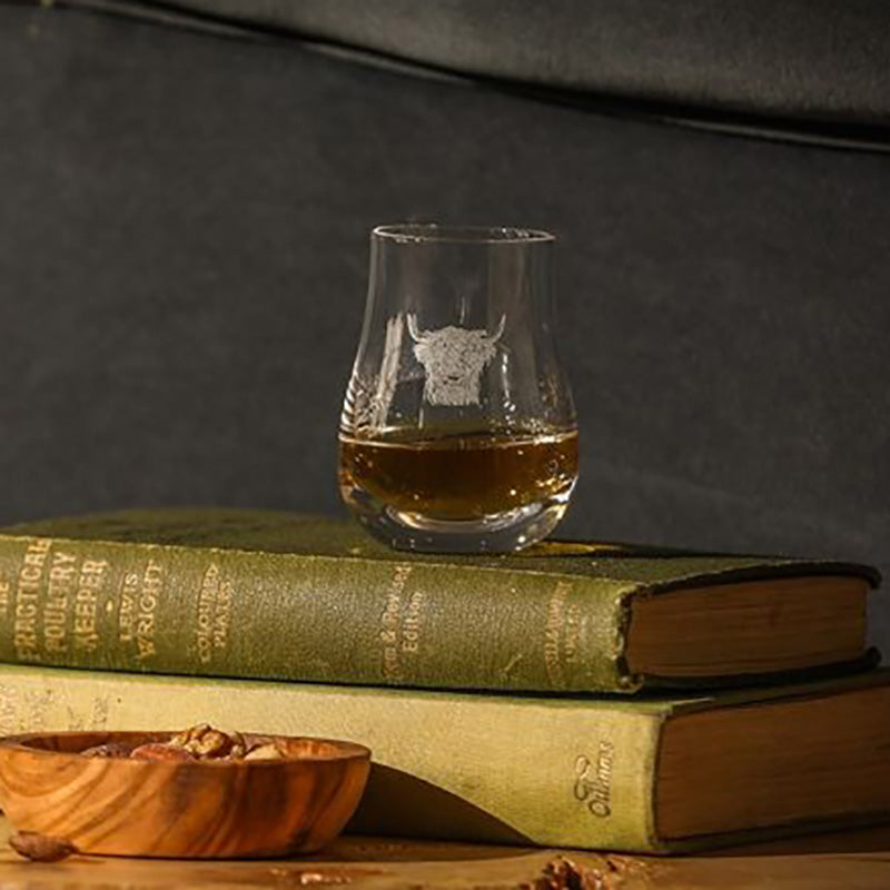 Highland Cow Tasting Glass - gift boxed