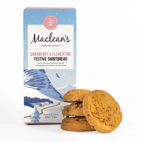 Maclean's Cranberry & Clementine Shortbread Cookies