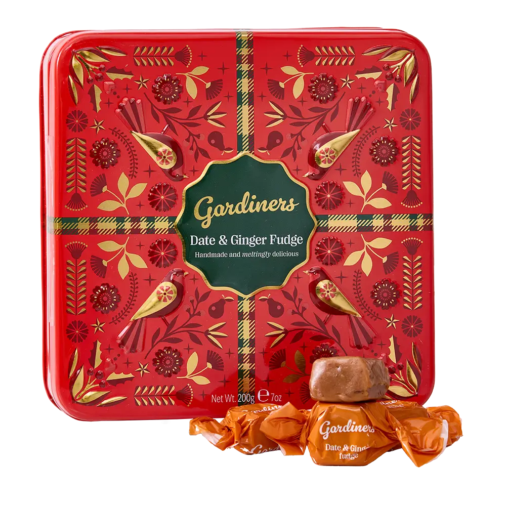 
                  
                    Date & Ginger Fudge Tin from Gardiners of Scotland
                  
                