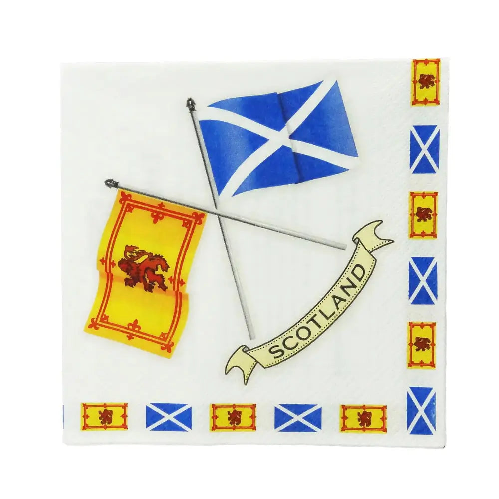 Scottish Flags Napkins - Saltire and Lion Rampant