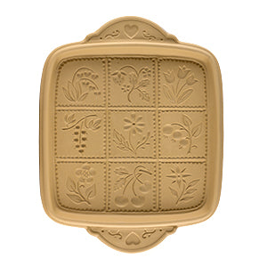 Flowers and Berries Ceramic Shortbread Pan