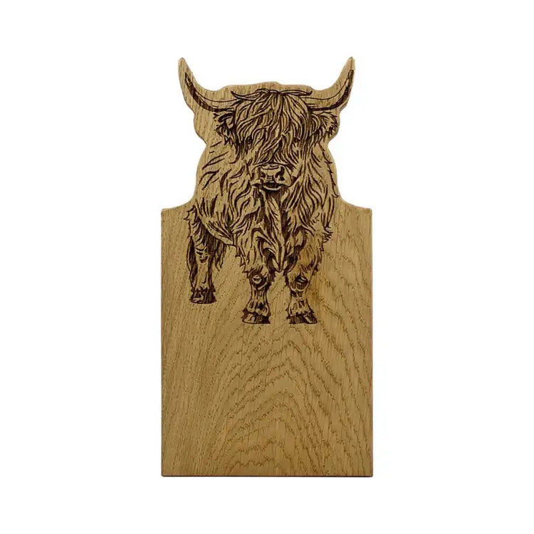 Framed Highland Cow Serving Board