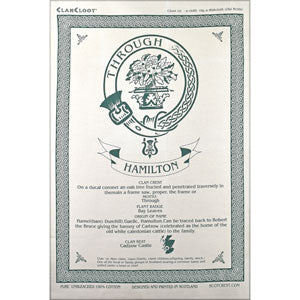 Hamilton Clan Teatowel – Scottish Gourmet USA