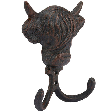 Highland Cow Wall Hook - cast iron