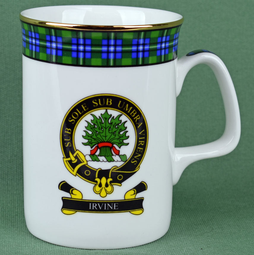 Irvine Clan Mug - 8 oz bone china