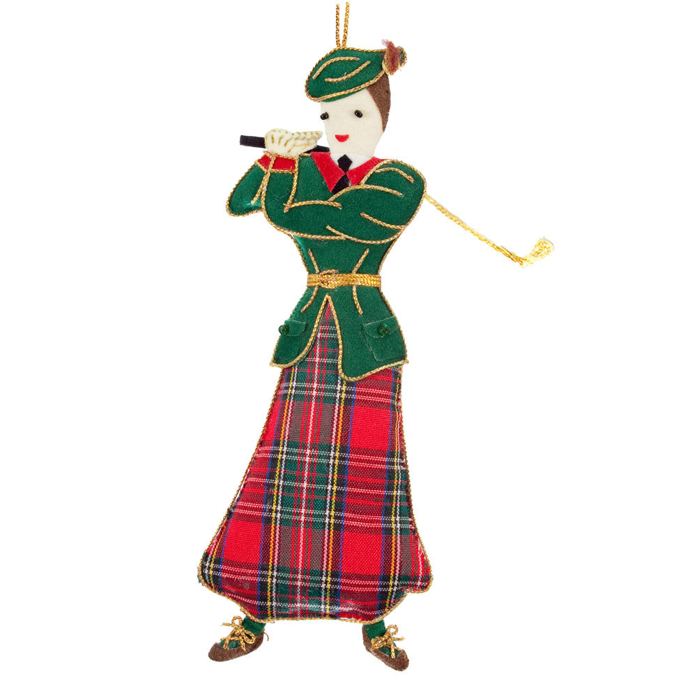 Lady Golfer Felt Ornament