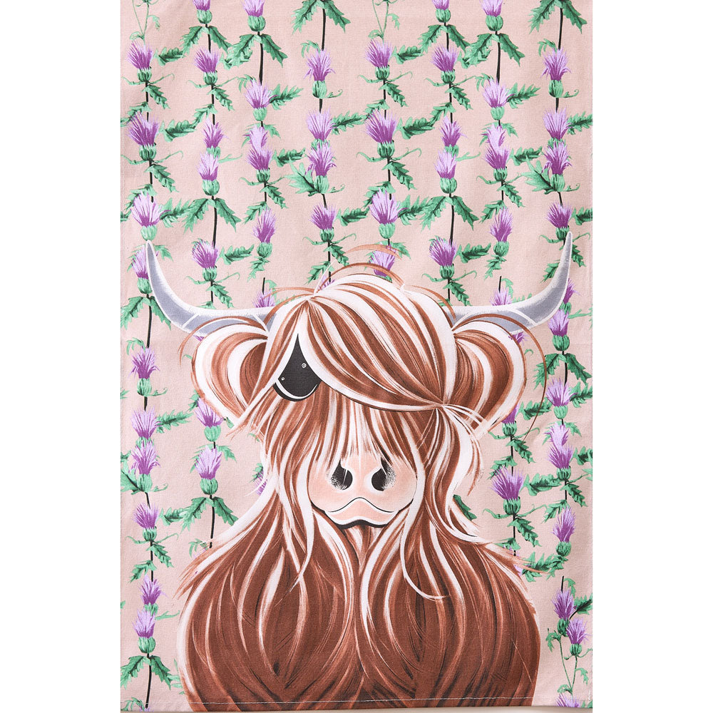 Miss Thistle McMoo Teatowel