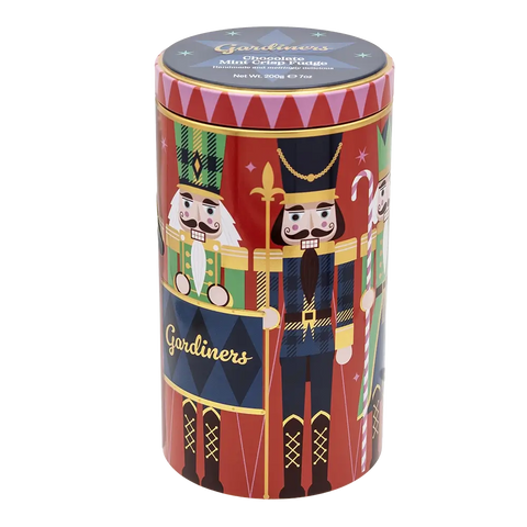 Nutcracker Fudge Tin with Chocolate Mint Crisp Fudge