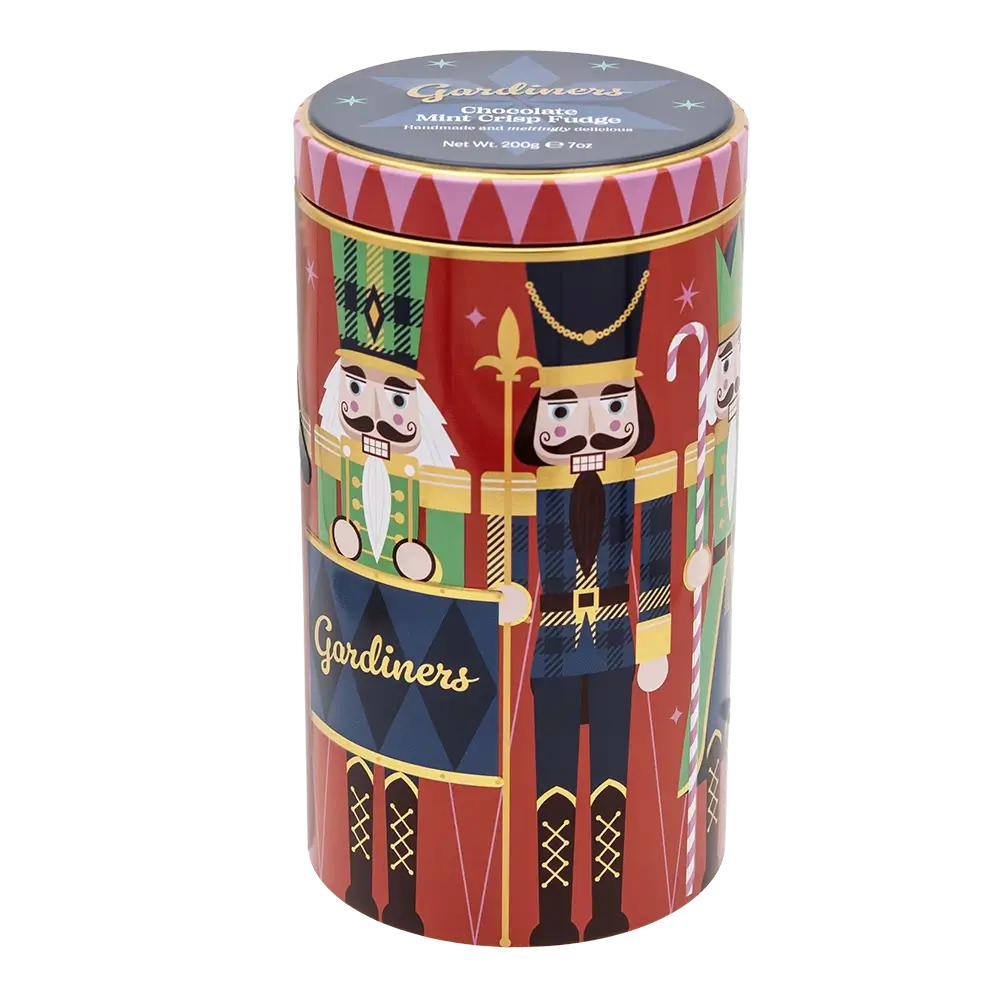 
                  
                    Nutcracker Fudge Tin with Chocolate Mint Crisp Fudge
                  
                