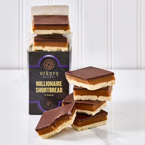 Orkney Millionaire's Shortbread - box of five squares