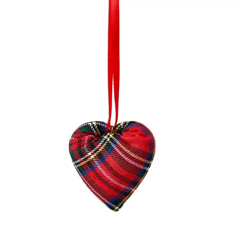 Royal Stewart Fabric Heart Ornament
