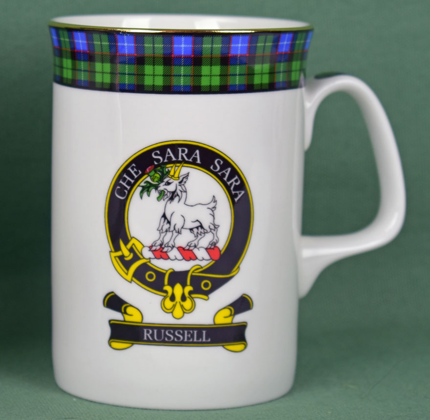 Russell Clan Mug - 8 oz bone china