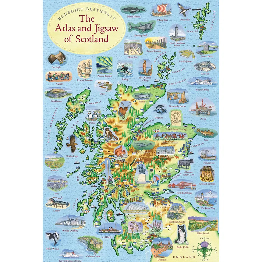 Map Object Scotland Scotland Map Puzzle and Atlas – Scottish Gourmet USA