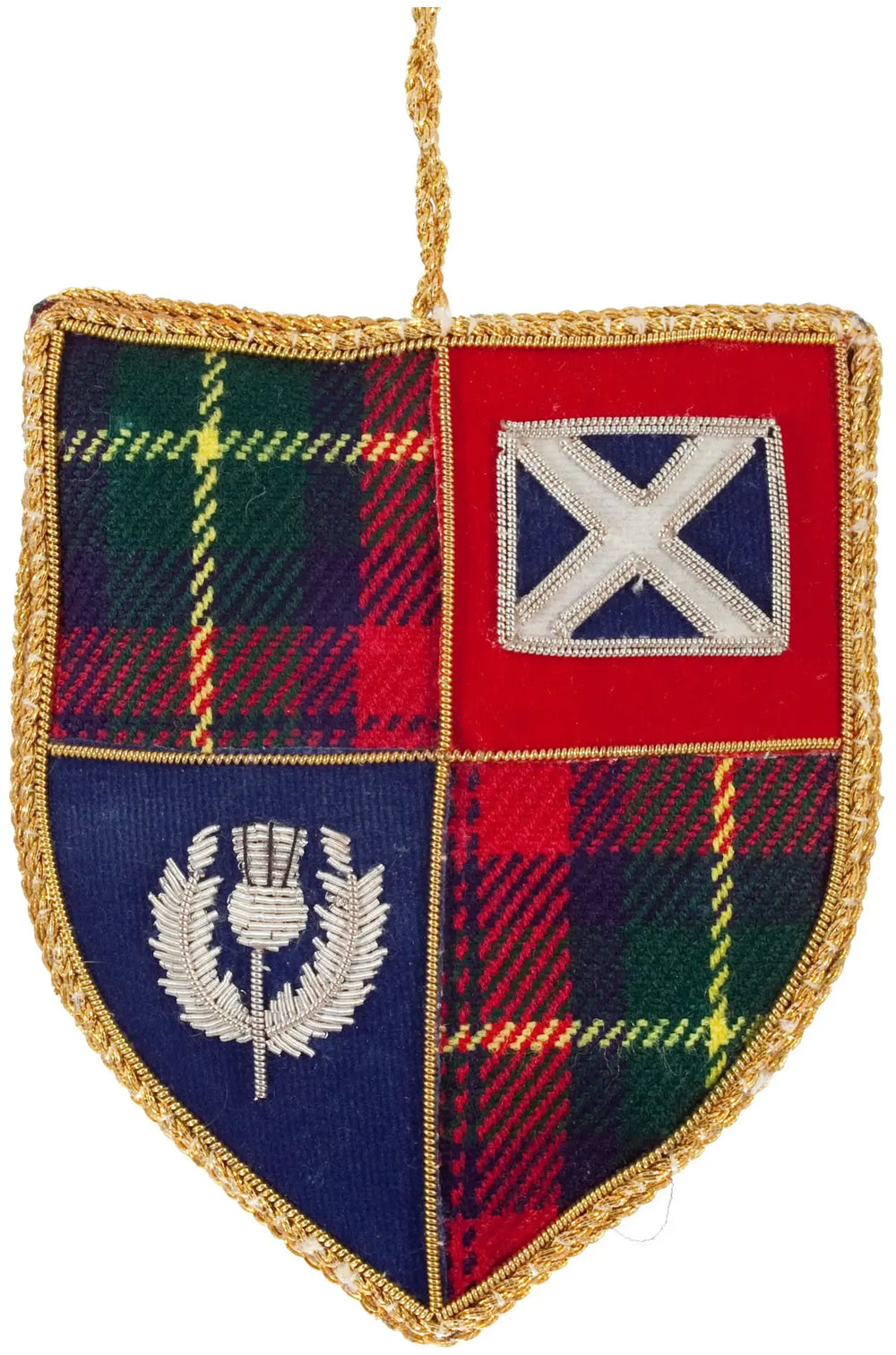 Scottish Tartan Shield Ornament