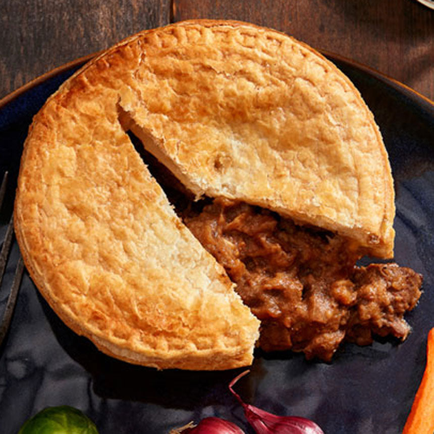 Steak, Bacon and Ale Pie - one 9 oz. pie