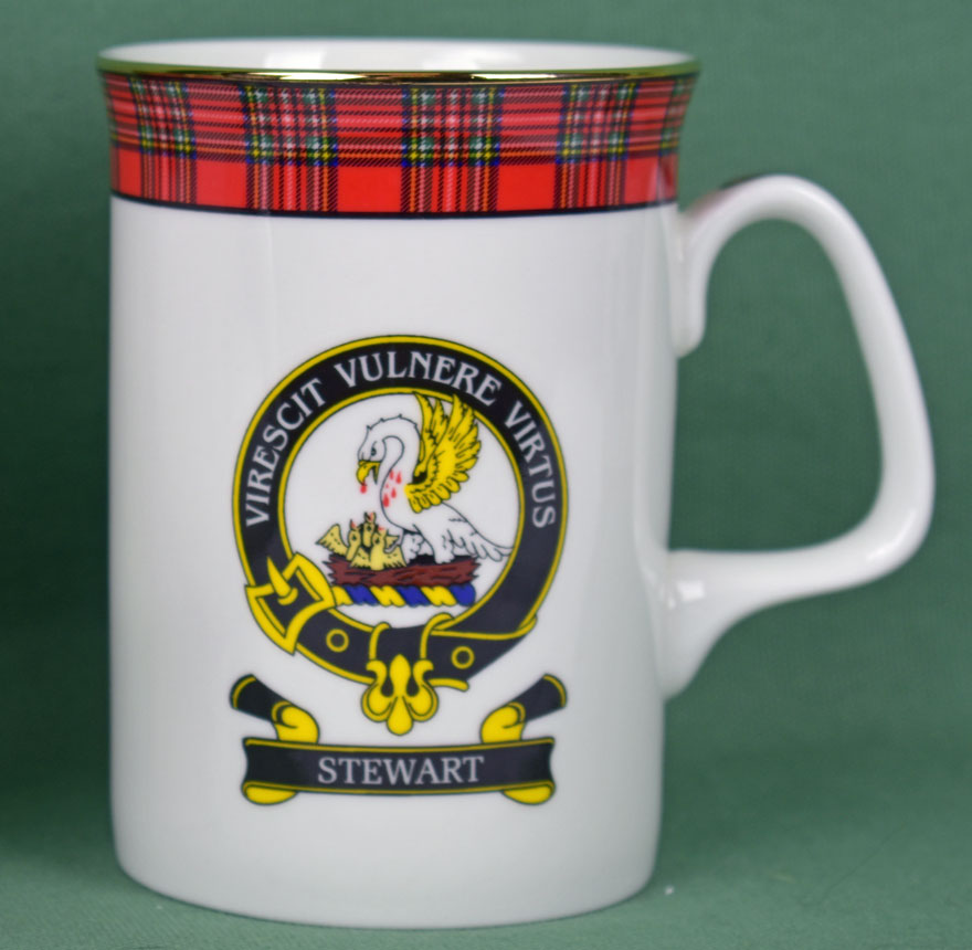 Stewart Clan Mug - 8 oz bone china