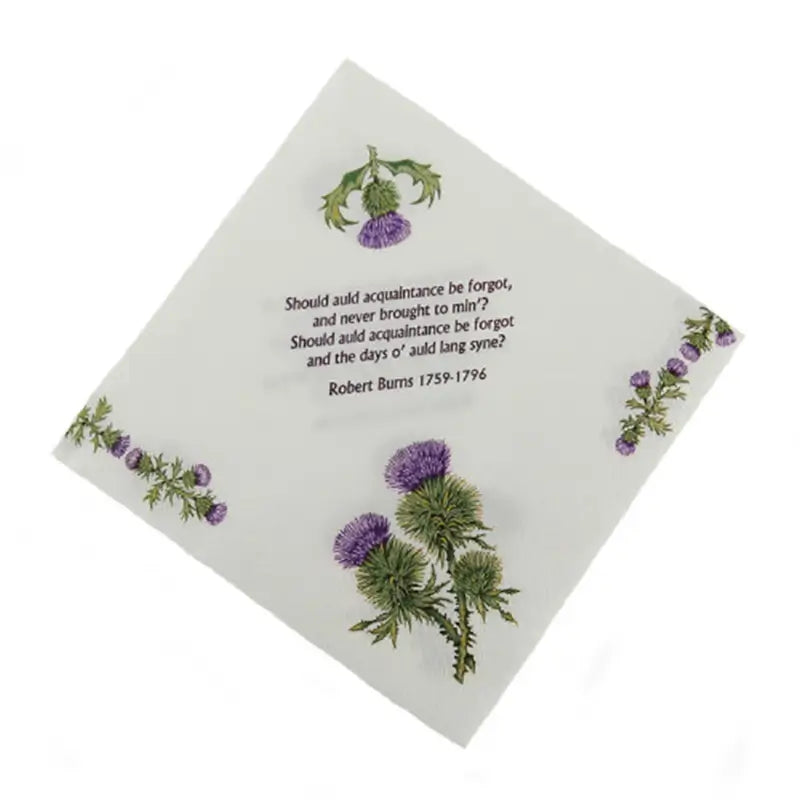 Thistles & Burns Poems Paper Napkins - Luncheon