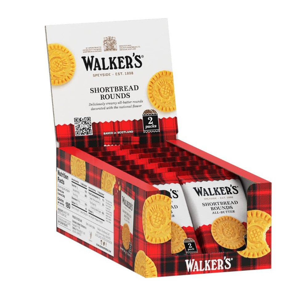 Display Box of 22 Walkers Round Thistle Shortbread Cookies