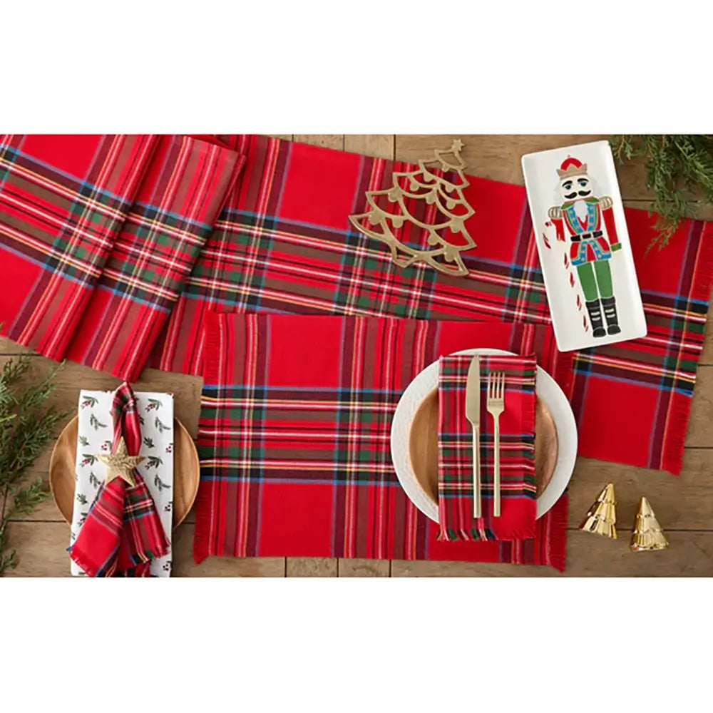 Tis the Season Plaid Table Runner 13