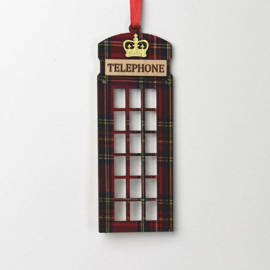 British Phone Booth - Wood & Fabric