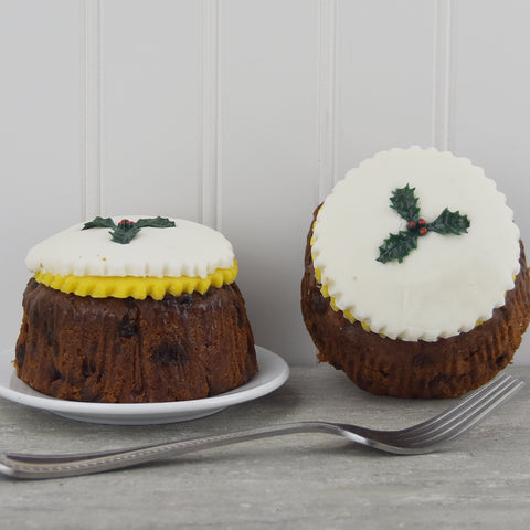 Christmas Cake - Iced with holly design, brandy & marzipan. 14oz