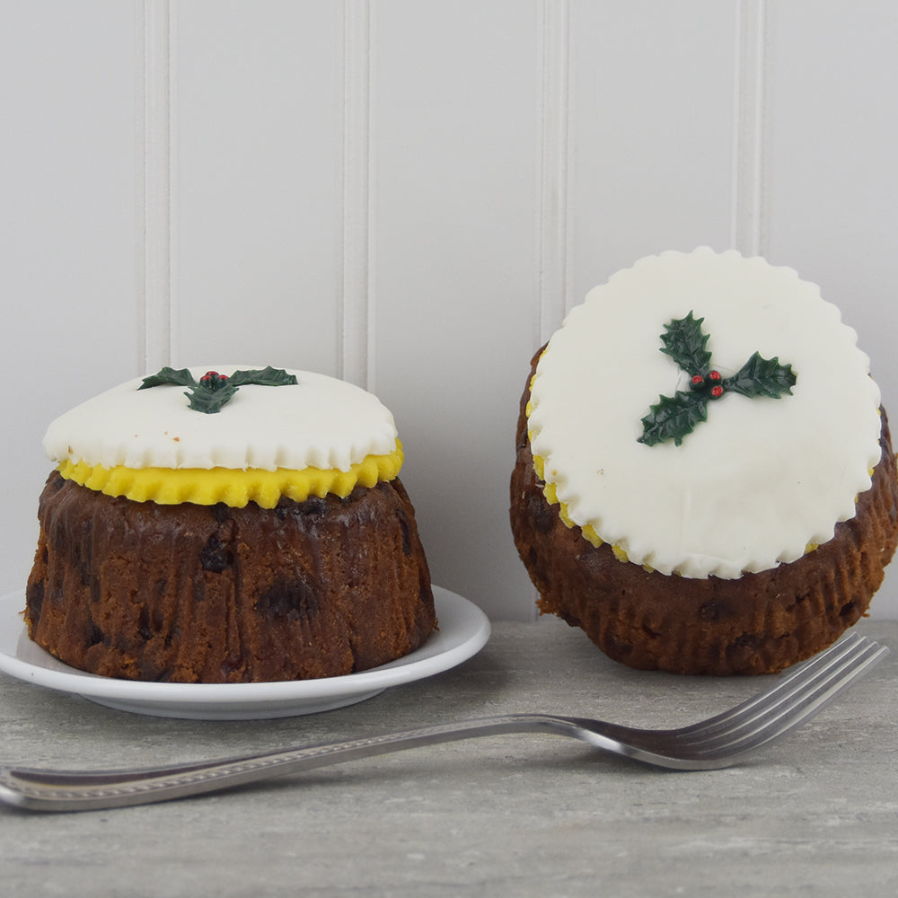 Christmas Cake - Iced with holly design, brandy & marzipan. 2.5lbs.