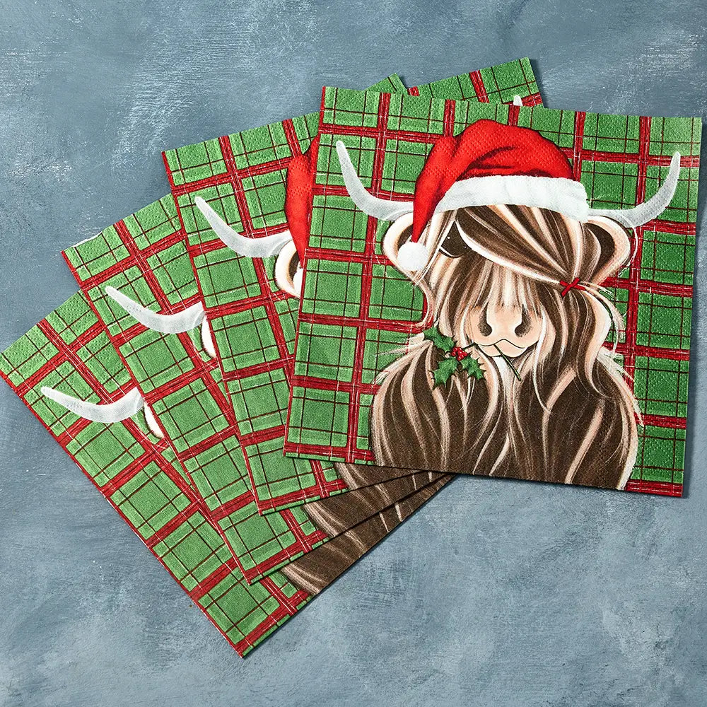 Christmas Cow Napkins - pack of 20